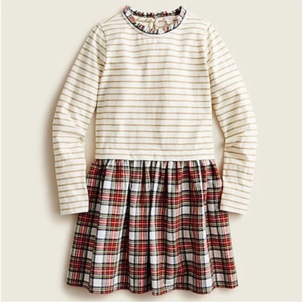 J crew crew cut girl plaid holiday dress